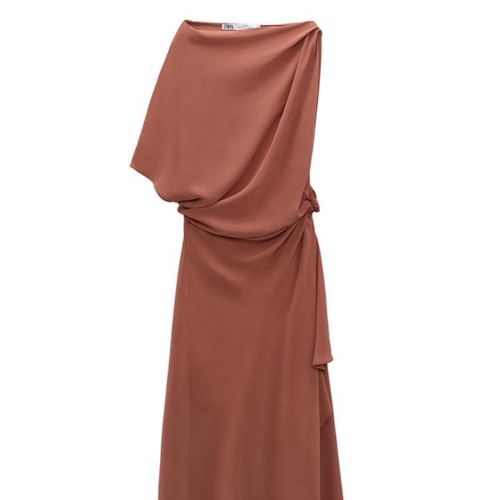 Zara Red One Shoulder Dress